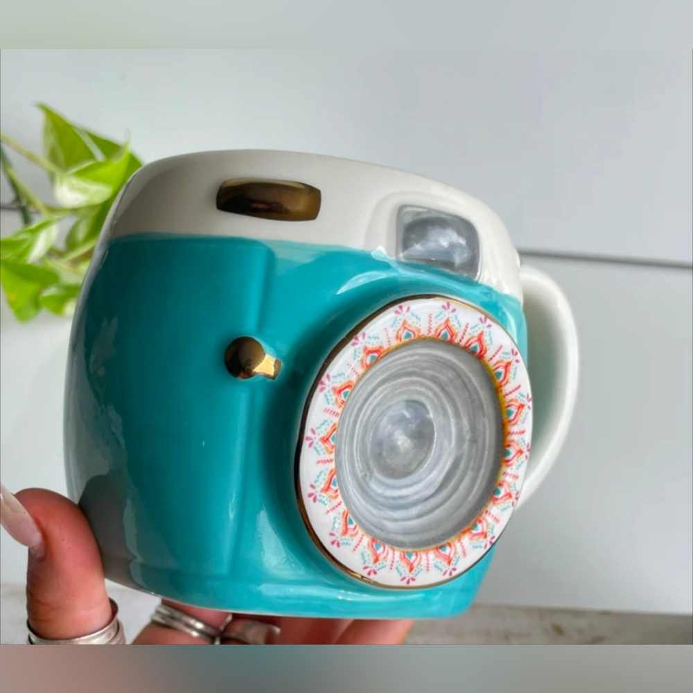 Folk Art Camera Mug- NEW WITH TAGS - Picture 5 of 8